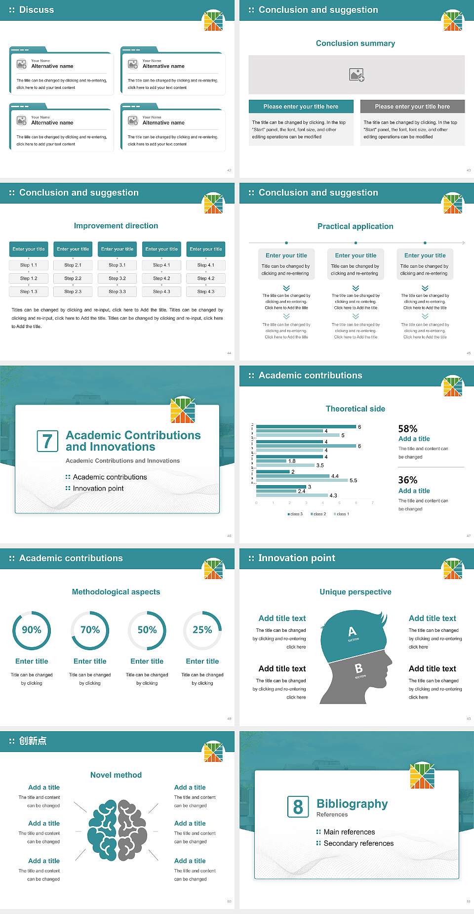 Graduate Theological Union Graduation Thesis Defense PPT Template4:3 ratio PPT effect preview image6