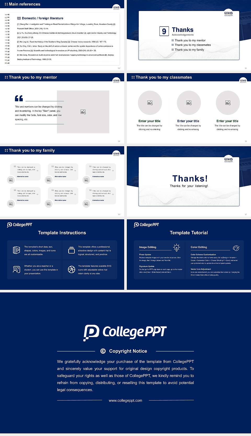 Georgia Southwestern State University Graduation Thesis Defense PPT Template16:9 ratio PPT effect preview image7