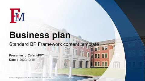 Francis Marion University Competition/Entrepreneurship Contest PPT Template