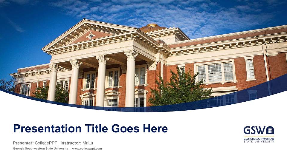 Georgia Southwestern State University Course/Courseware Creation PPT Template16:9 ratio PPT effect preview image