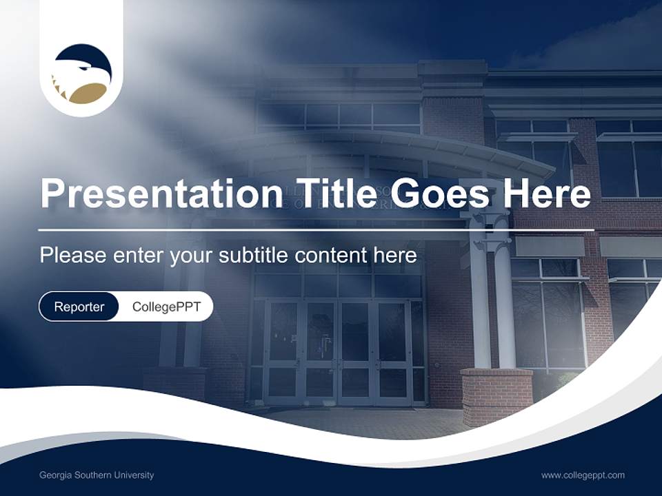 Georgia Southern University Lecture Sharing and Networking Event PPT Template4:3 ratio PPT effect preview image4