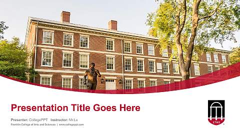 Franklin College of Arts and Sciences Course/Courseware Creation PPT Template
