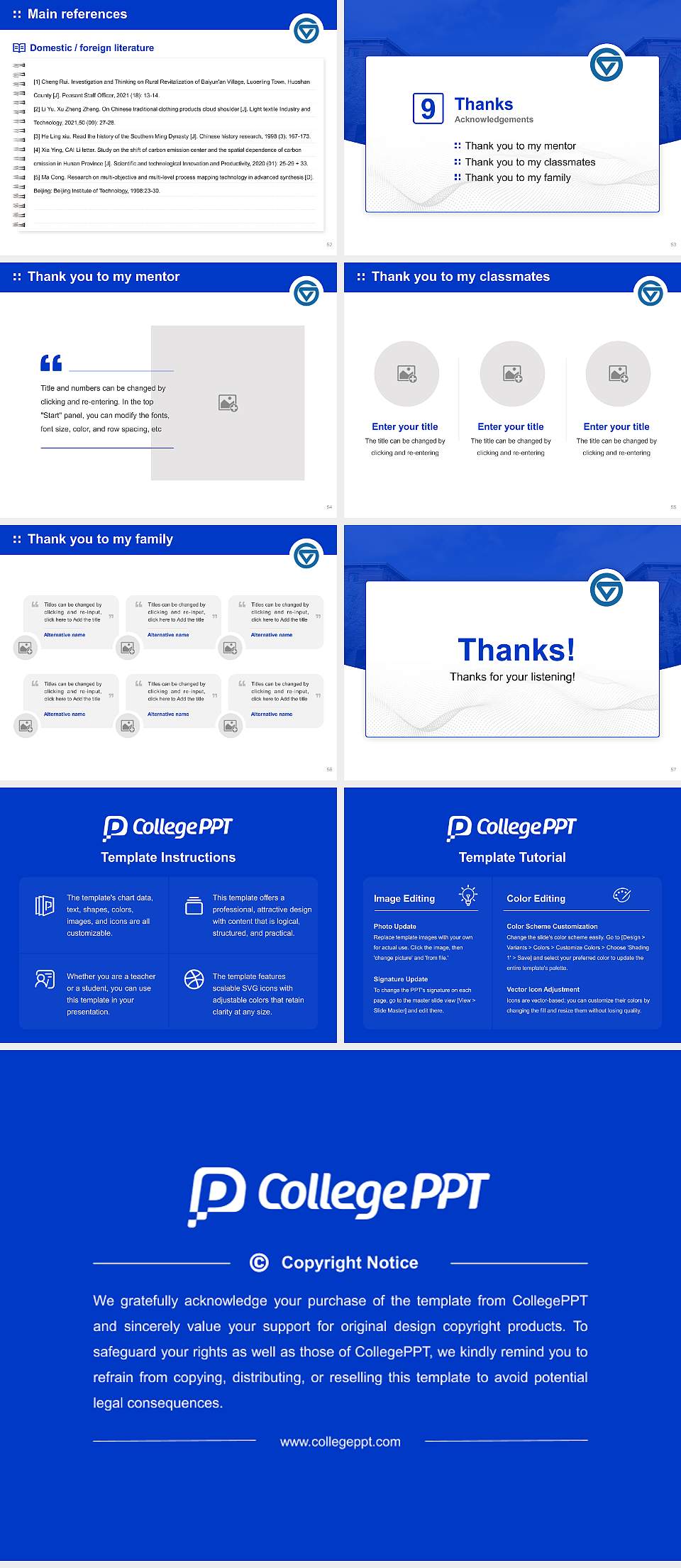 Grand Valley State University Graduation Thesis Defense PPT Template4:3 ratio PPT effect preview image7