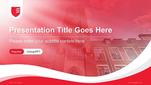 Grove City College Lecture Sharing and Networking Event PPT Template