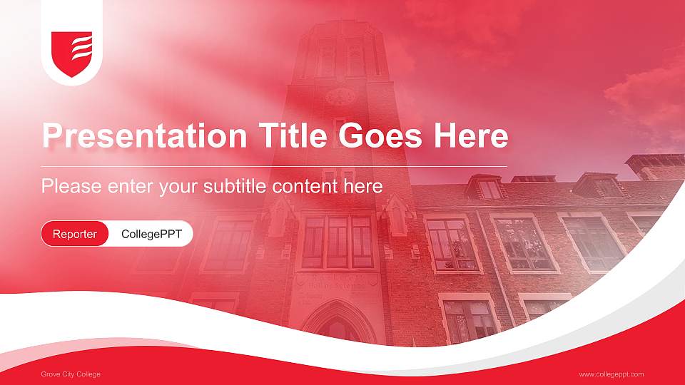 Grove City College Lecture Sharing and Networking Event PPT Template16:9 ratio PPT effect preview image