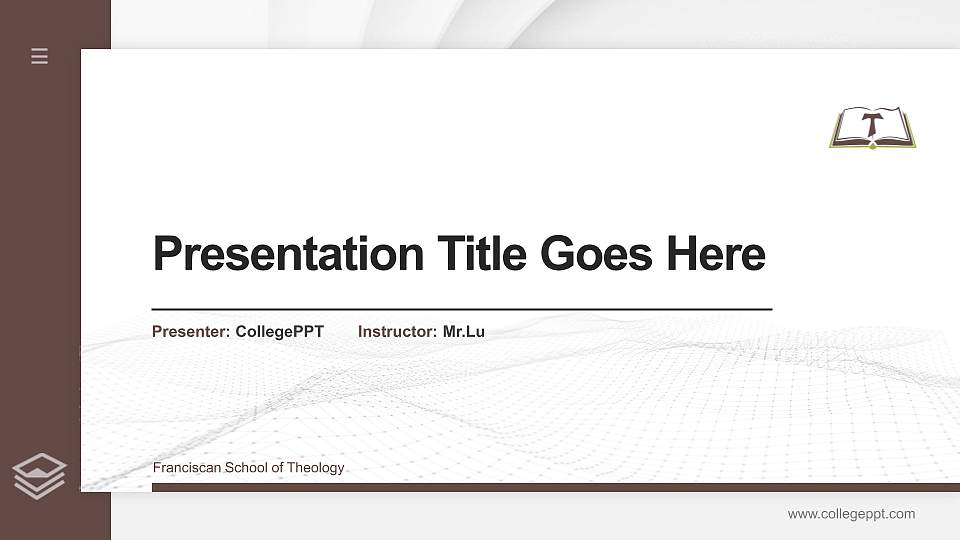 Franciscan School of Theology Thesis Proposal/Graduation Defense PPT Template16:9 ratio PPT effect preview image