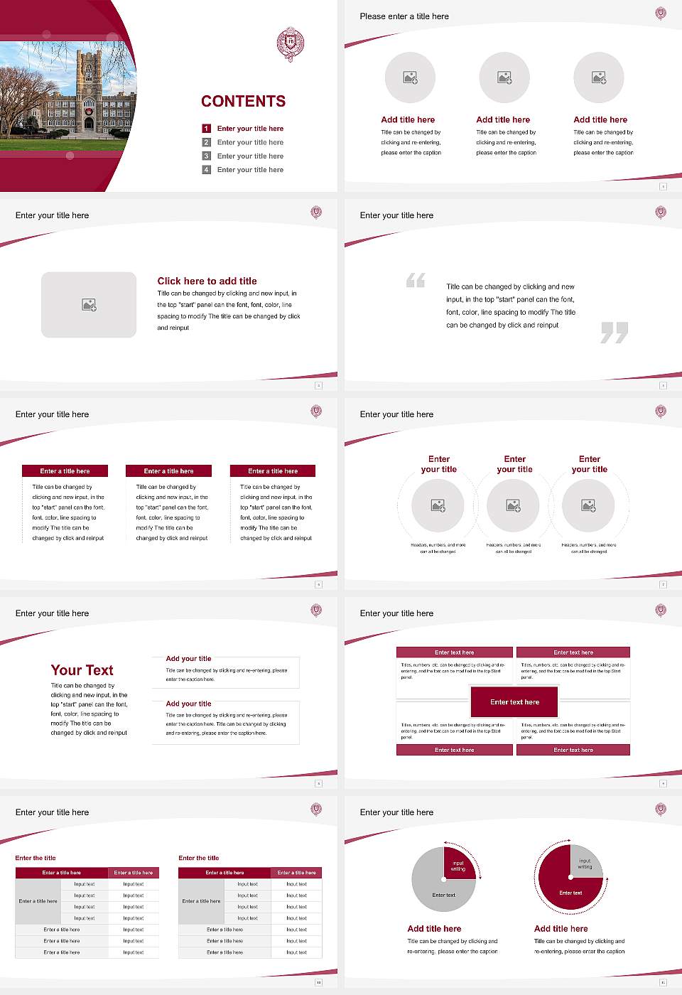 Fordham University Course/Courseware Creation PPT Template16:9 ratio PPT effect preview image2