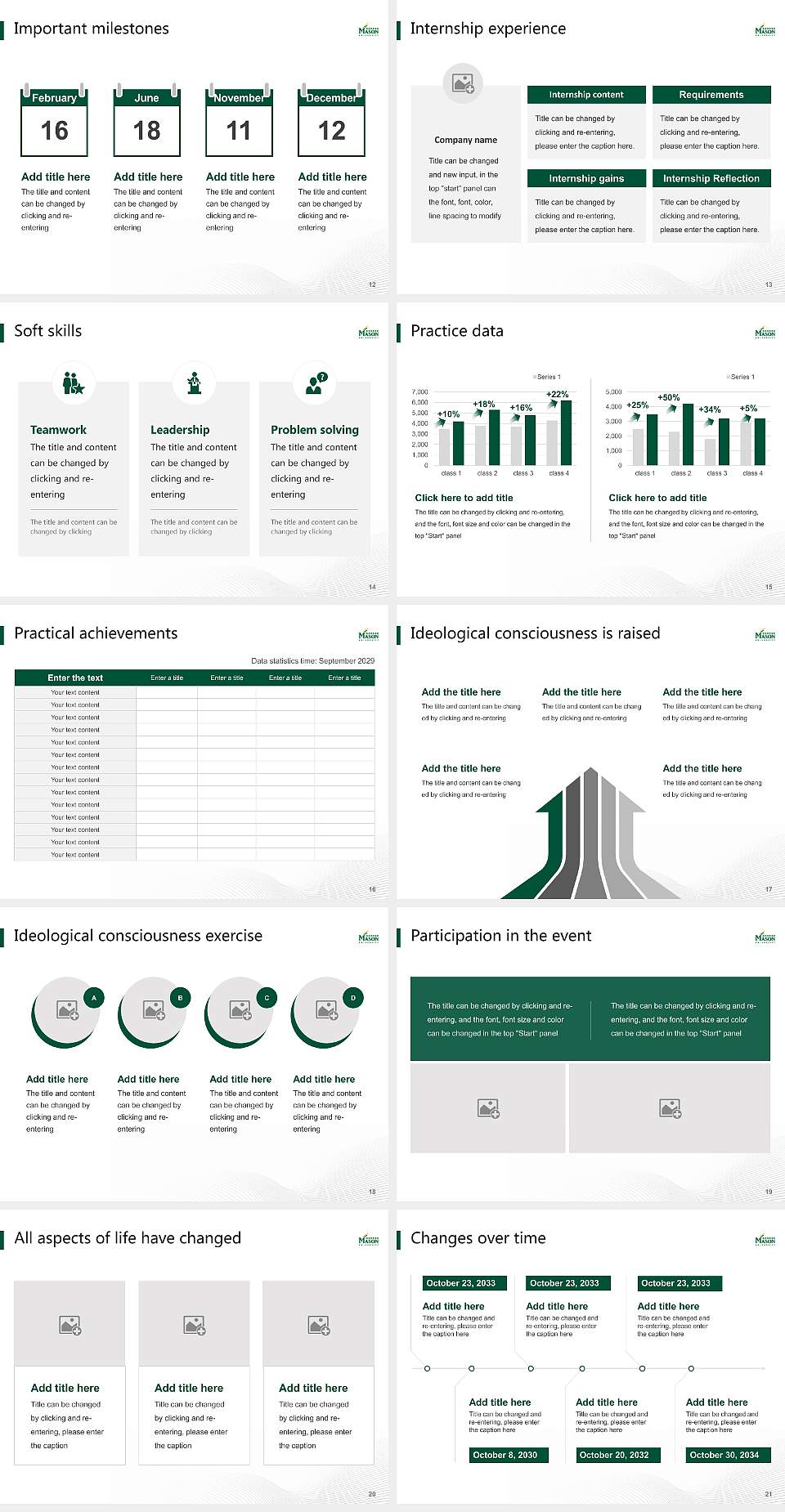 George Mason University(GMU) National Scholarship Defense PPT Template4:3 ratio PPT effect preview image3