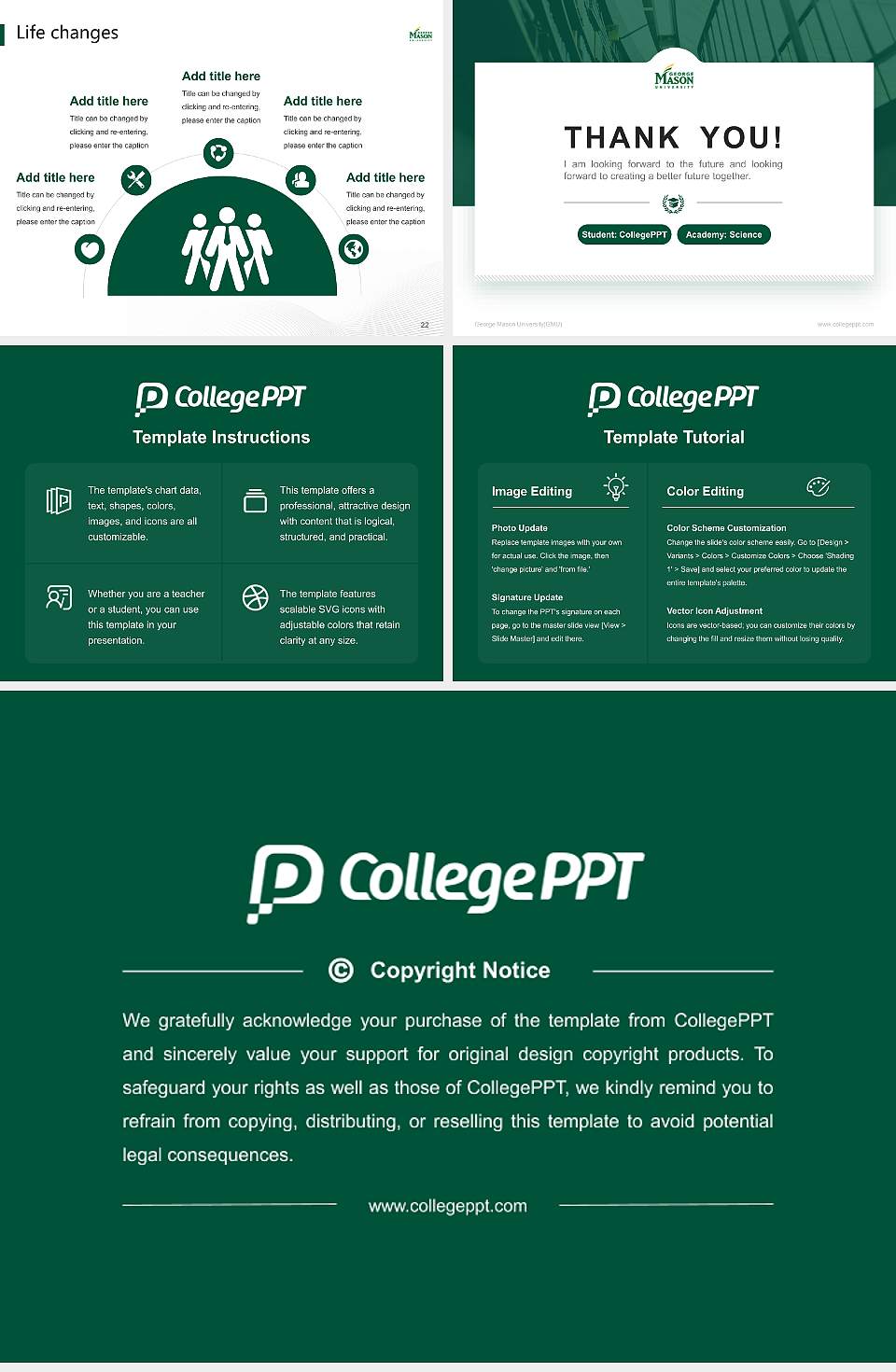 George Mason University(GMU) National Scholarship Defense PPT Template4:3 ratio PPT effect preview image4