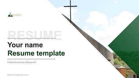 Franciscan University of Steubenville Resume PPT Template