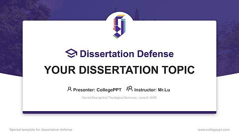 Garrett-Evangelical Theological Seminary Graduation Thesis Defense PPT Template