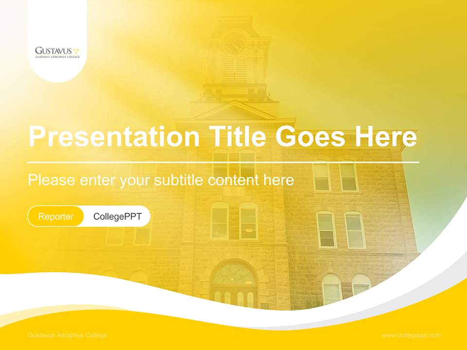 Gustavus Adolphus College Lecture Sharing and Networking Event PPT Template4:3 ratio PPT effect preview image4