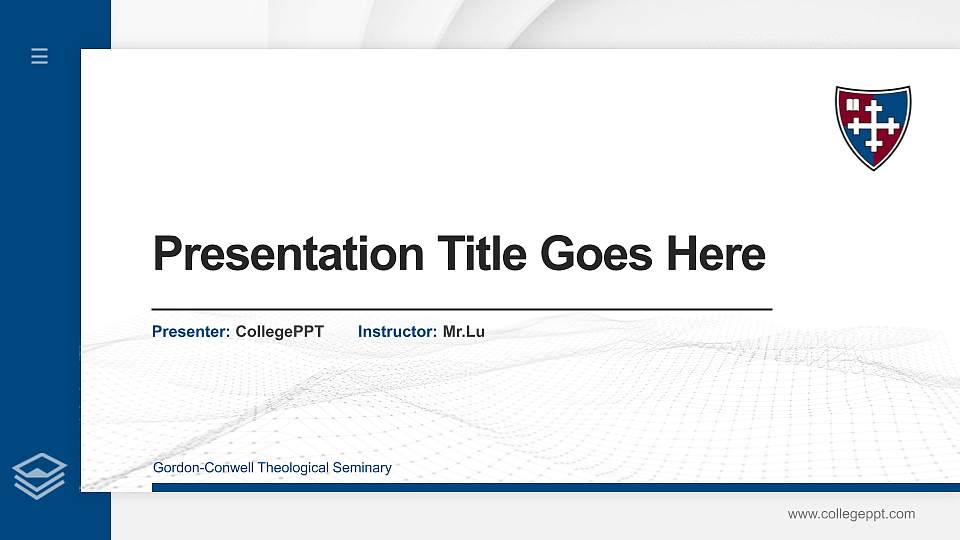 Gordon-Conwell Theological Seminary Thesis Proposal/Graduation Defense PPT Template16:9 ratio PPT effect preview image