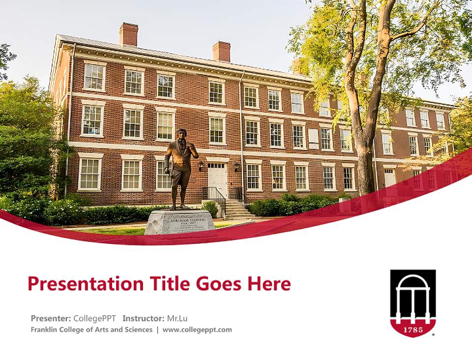 Franklin College of Arts and Sciences Course/Courseware Creation PPT Template4:3 ratio PPT effect preview image5