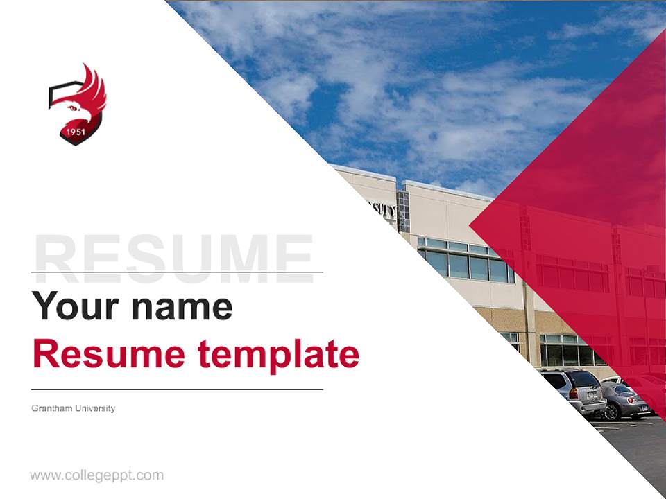 Grantham University Resume PPT Template4:3 ratio PPT effect preview image5