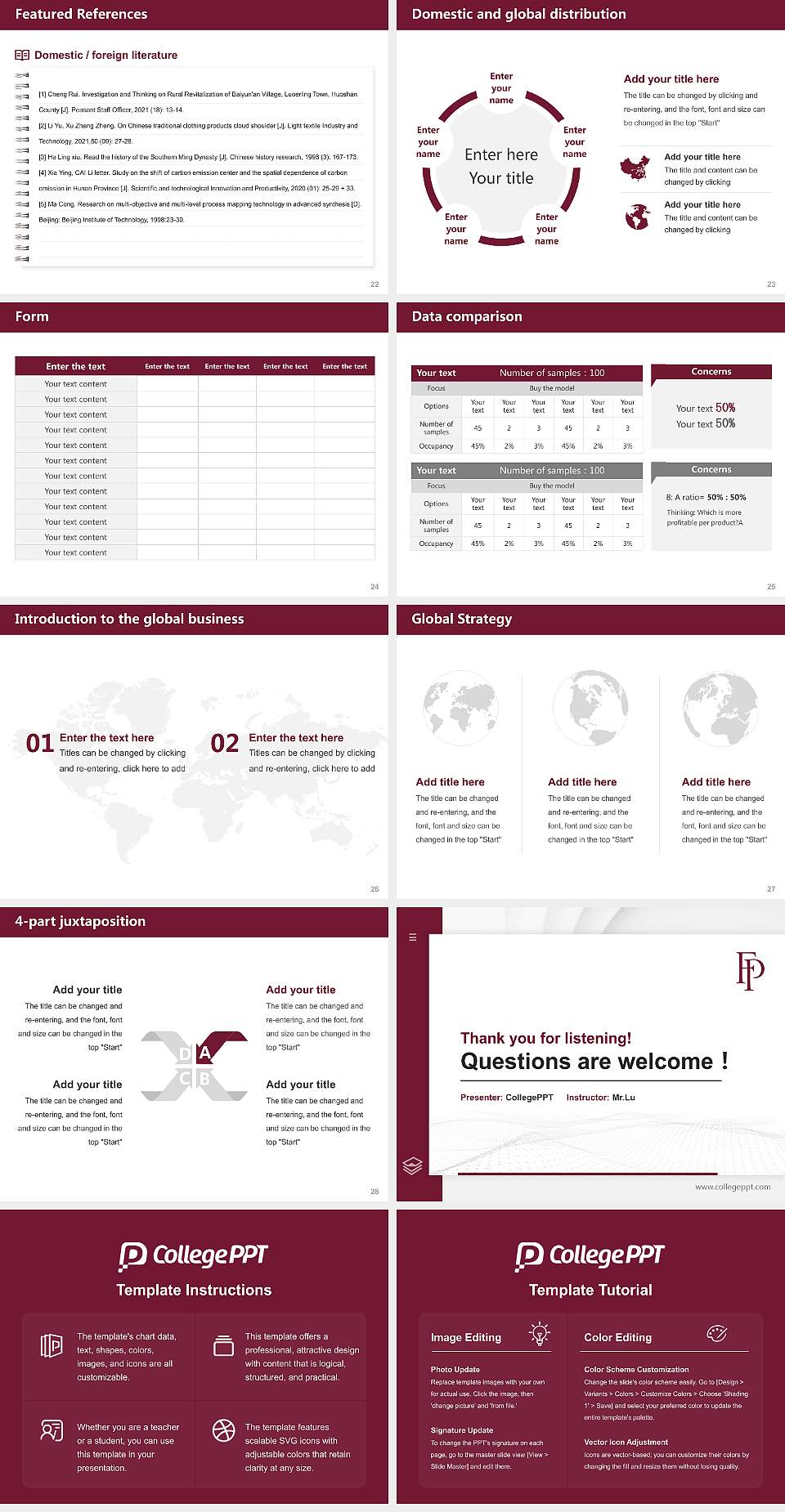 Franklin Pierce University Thesis Proposal/Graduation Defense PPT Template4:3 ratio PPT effect preview image4