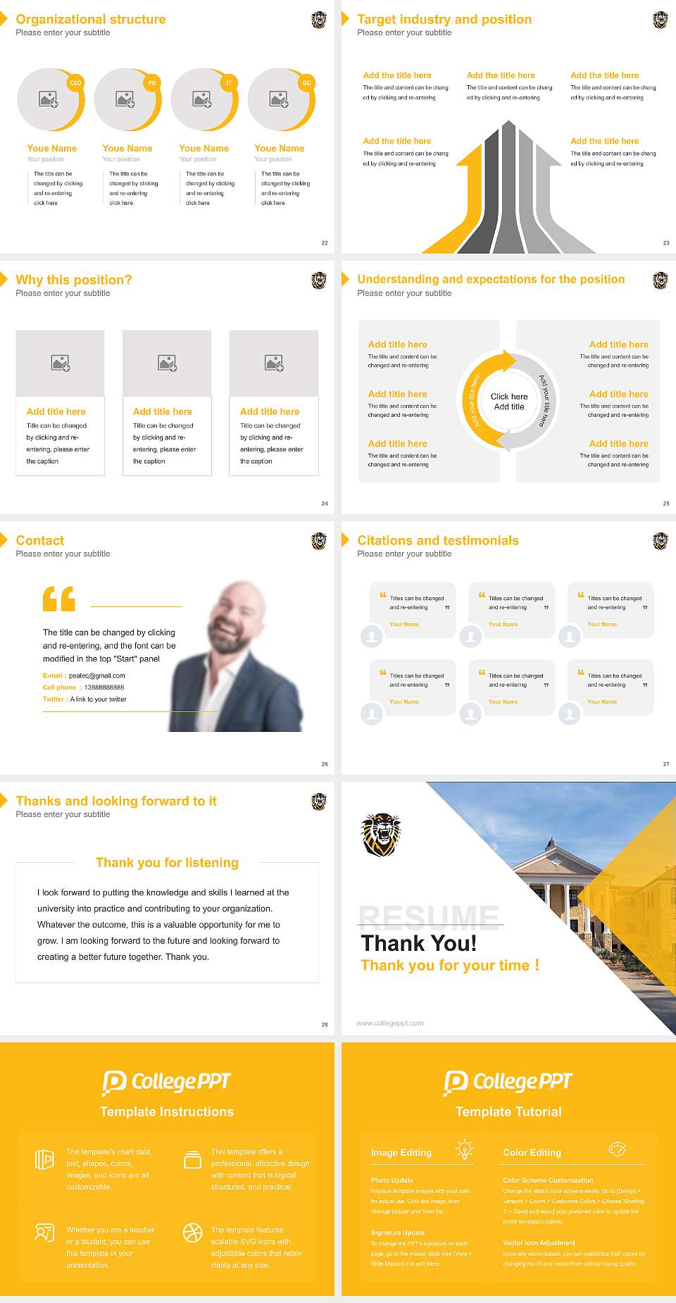 Fort Hays State University Resume PPT Template4:3 ratio PPT effect preview image4