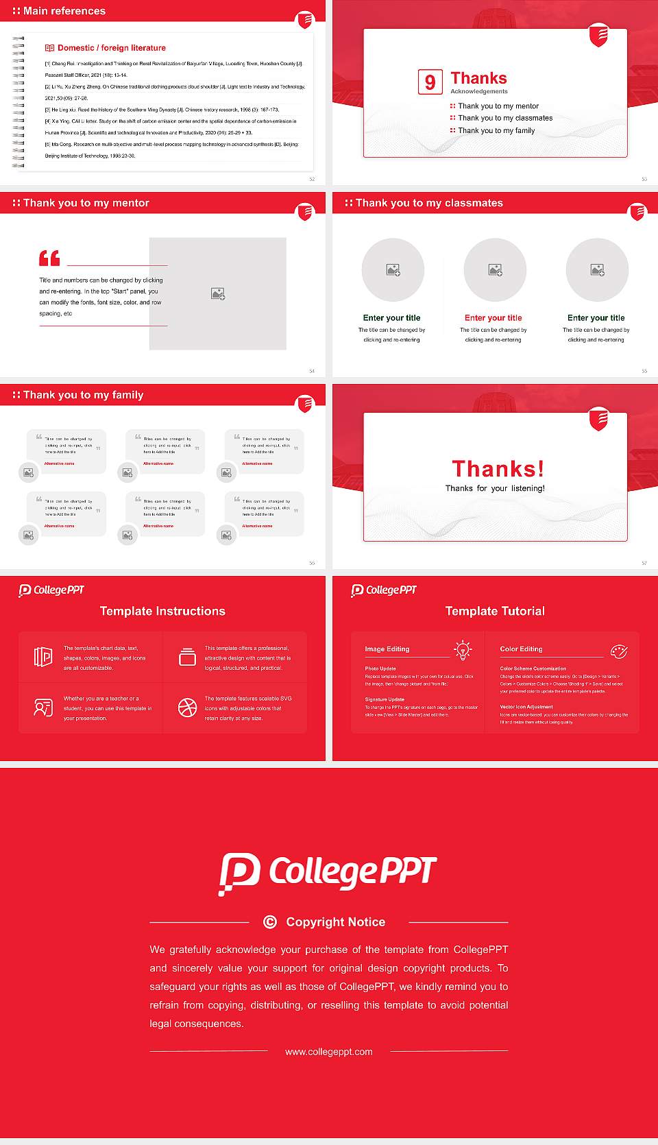 Grove City College Graduation Thesis Defense PPT Template16:9 ratio PPT effect preview image7