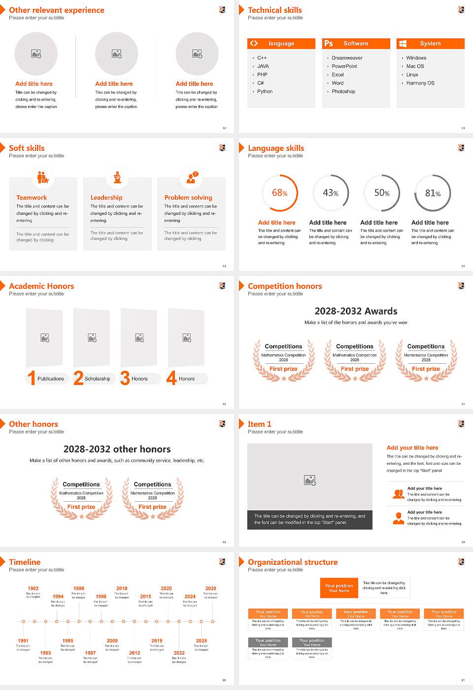 Georgetown College Resume PPT Template16:9 ratio PPT effect preview image3