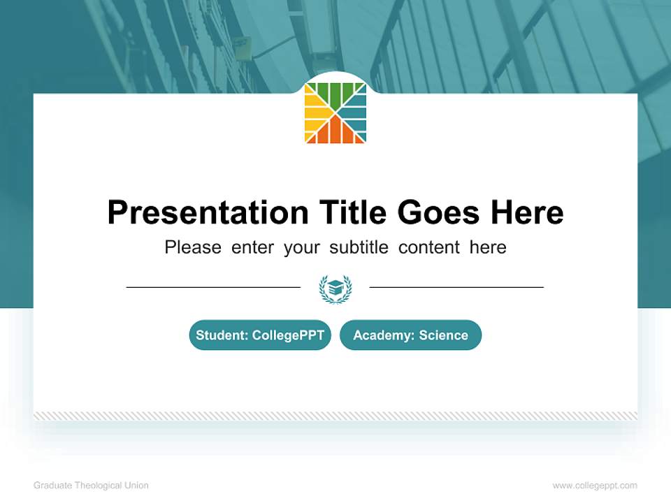 Graduate Theological Union National Scholarship Defense PPT Template4:3 ratio PPT effect preview image4