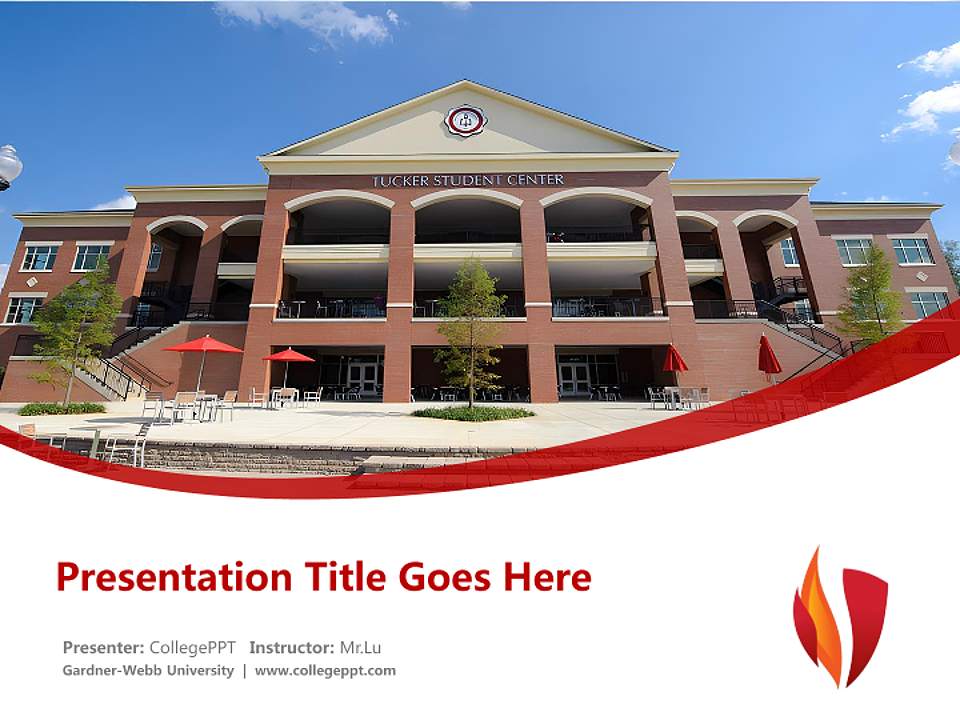Gardner-Webb University Course/Courseware Creation PPT Template4:3 ratio PPT effect preview image5