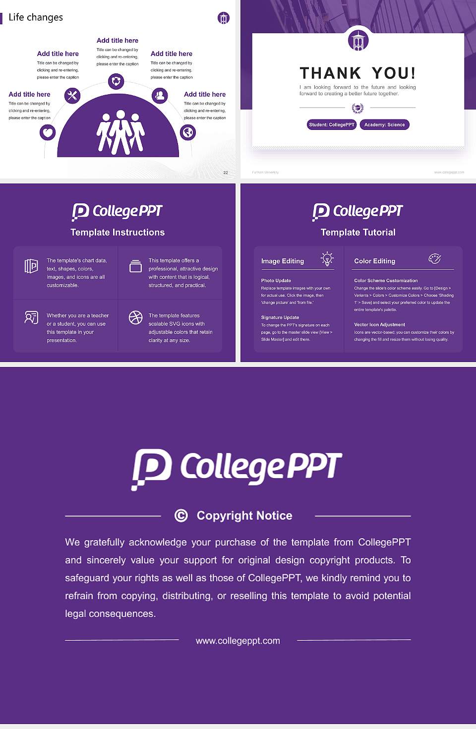 Furman University National Scholarship Defense PPT Template4:3 ratio PPT effect preview image4