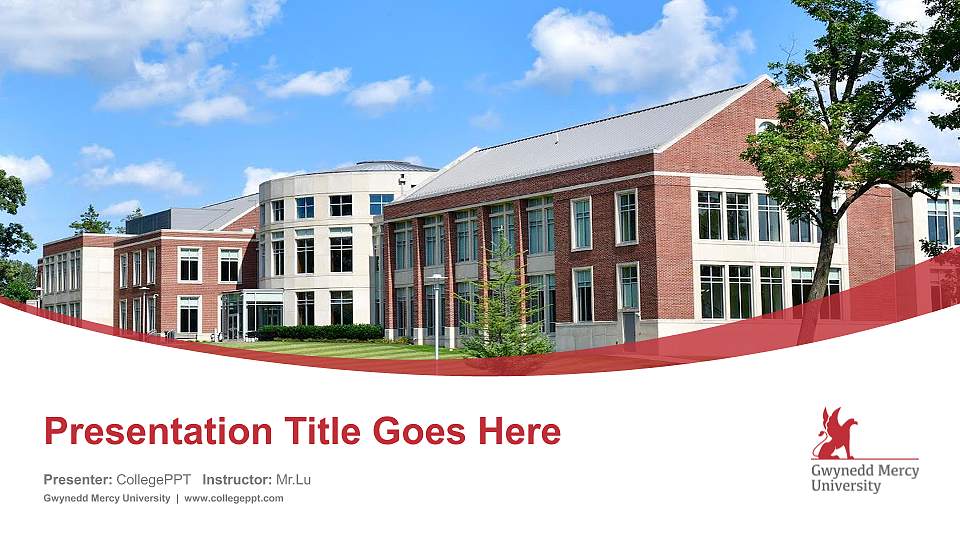 Gwynedd Mercy University Course/Courseware Creation PPT Template16:9 ratio PPT effect preview image