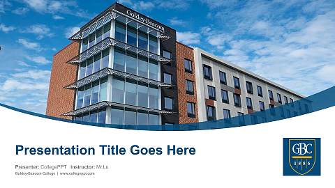 Goldey-Beacom College Course/Courseware Creation PPT Template