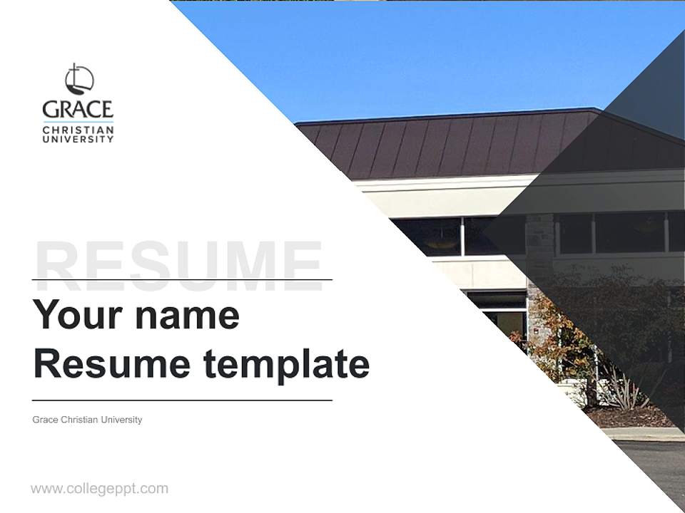 Grace Christian University Resume PPT Template4:3 ratio PPT effect preview image5