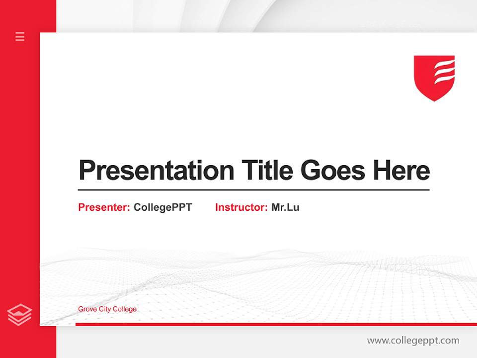 Grove City College Thesis Proposal/Graduation Defense PPT Template4:3 ratio PPT effect preview image5