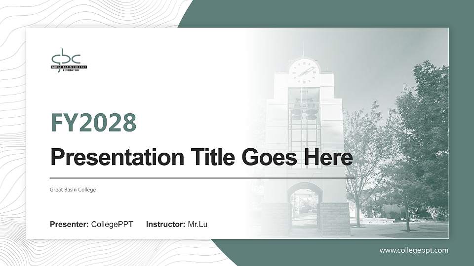 Great Basin College Academic Presentation/Research Findings Report PPT Template16:9 ratio PPT effect preview image