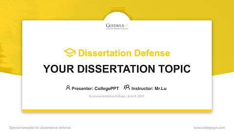 Gustavus Adolphus College Graduation Thesis Defense PPT Template