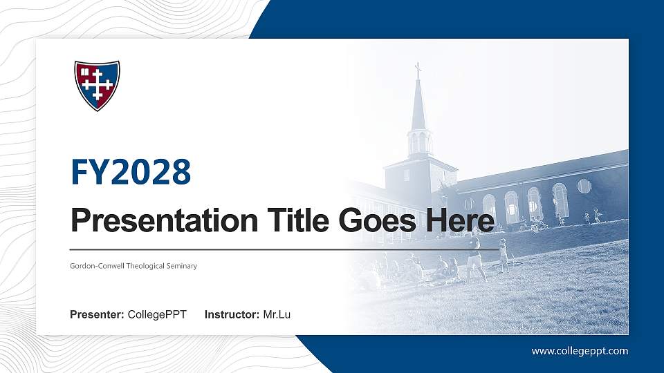 Gordon-Conwell Theological Seminary Academic Presentation/Research Findings Report PPT Template16:9 ratio PPT effect preview image