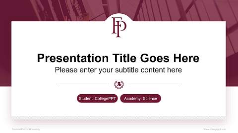 Franklin Pierce University National Scholarship Defense PPT Template