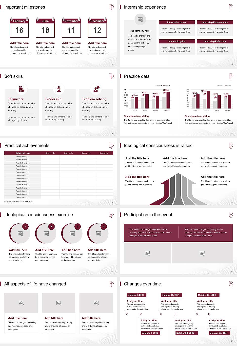 Franklin Pierce University National Scholarship Defense PPT Template16:9 ratio PPT effect preview image3