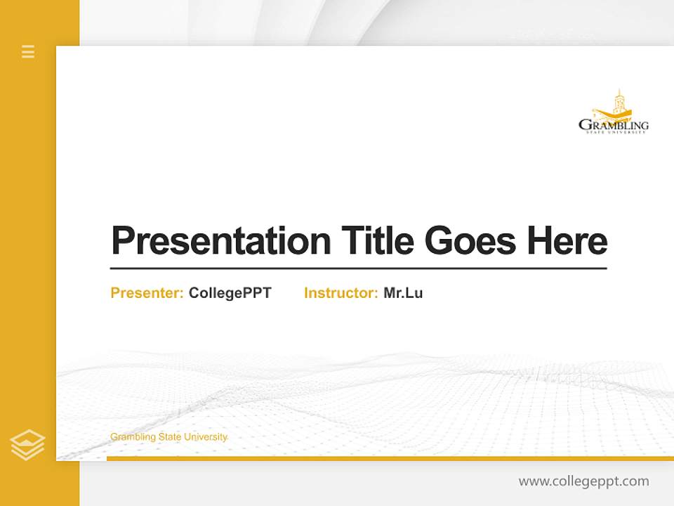 Grambling State University Thesis Proposal/Graduation Defense PPT Template4:3 ratio PPT effect preview image5
