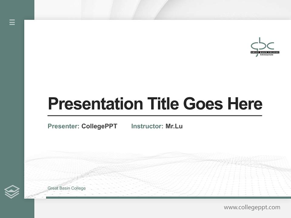 Great Basin College Thesis Proposal/Graduation Defense PPT Template4:3 ratio PPT effect preview image5