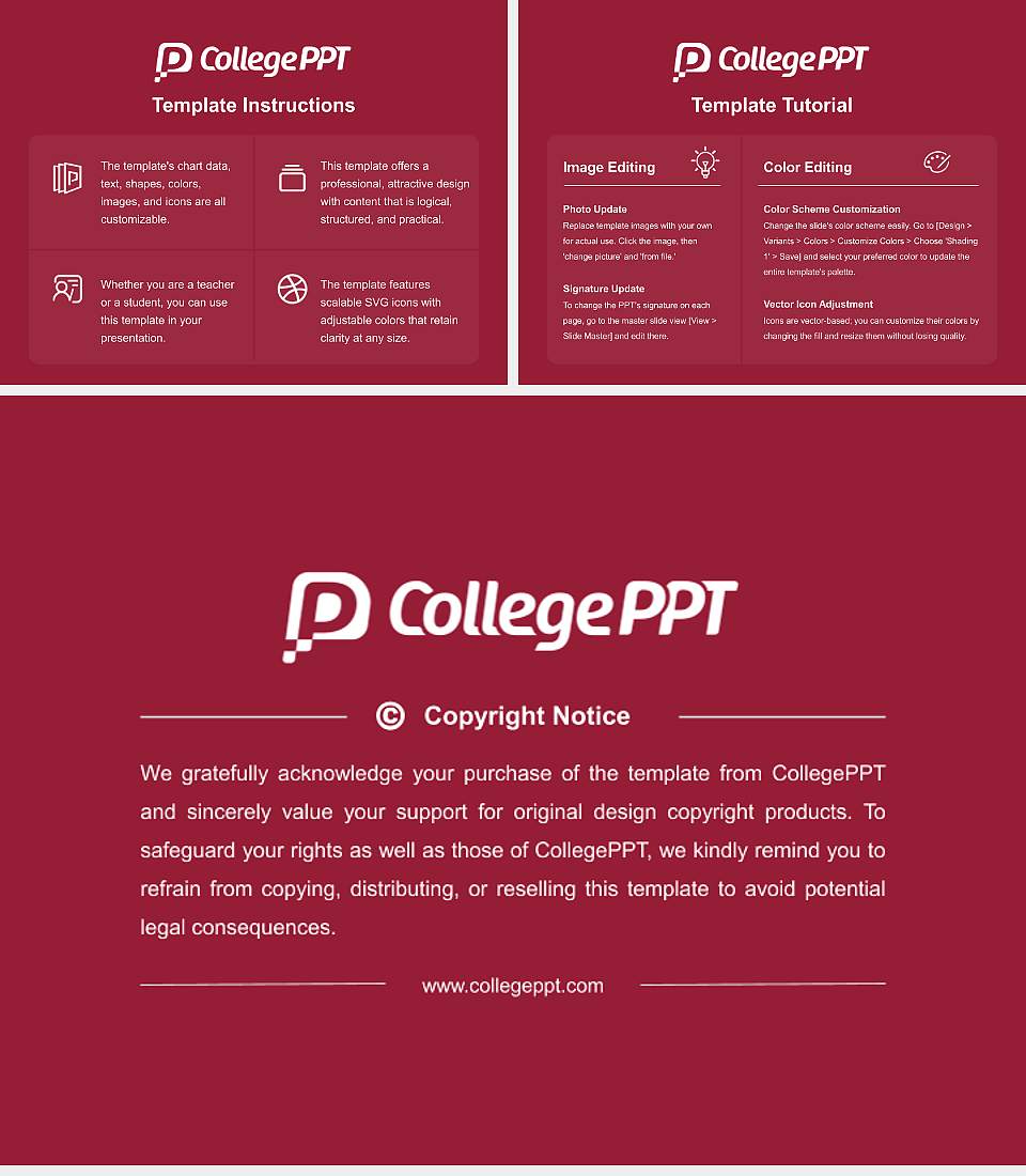 Guilford College Academic Presentation/Research Findings Report PPT Template4:3 ratio PPT effect preview image5