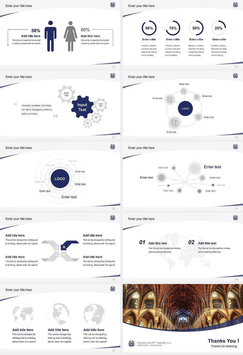Guidance College Course/Courseware Creation PPT Template16:9 ratio PPT effect preview image4
