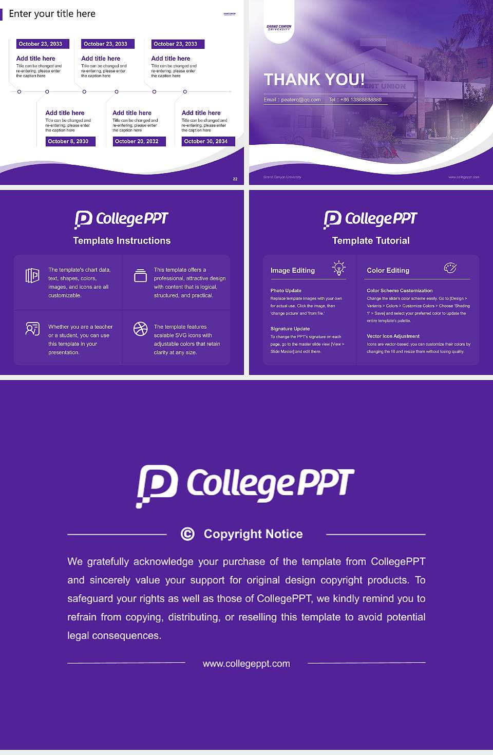 Grand Canyon University Lecture Sharing and Networking Event PPT Template4:3 ratio PPT effect preview image4