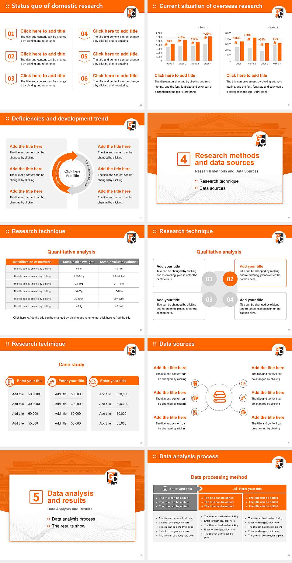 Georgetown College Graduation Thesis Defense PPT Template4:3 ratio PPT effect preview image4