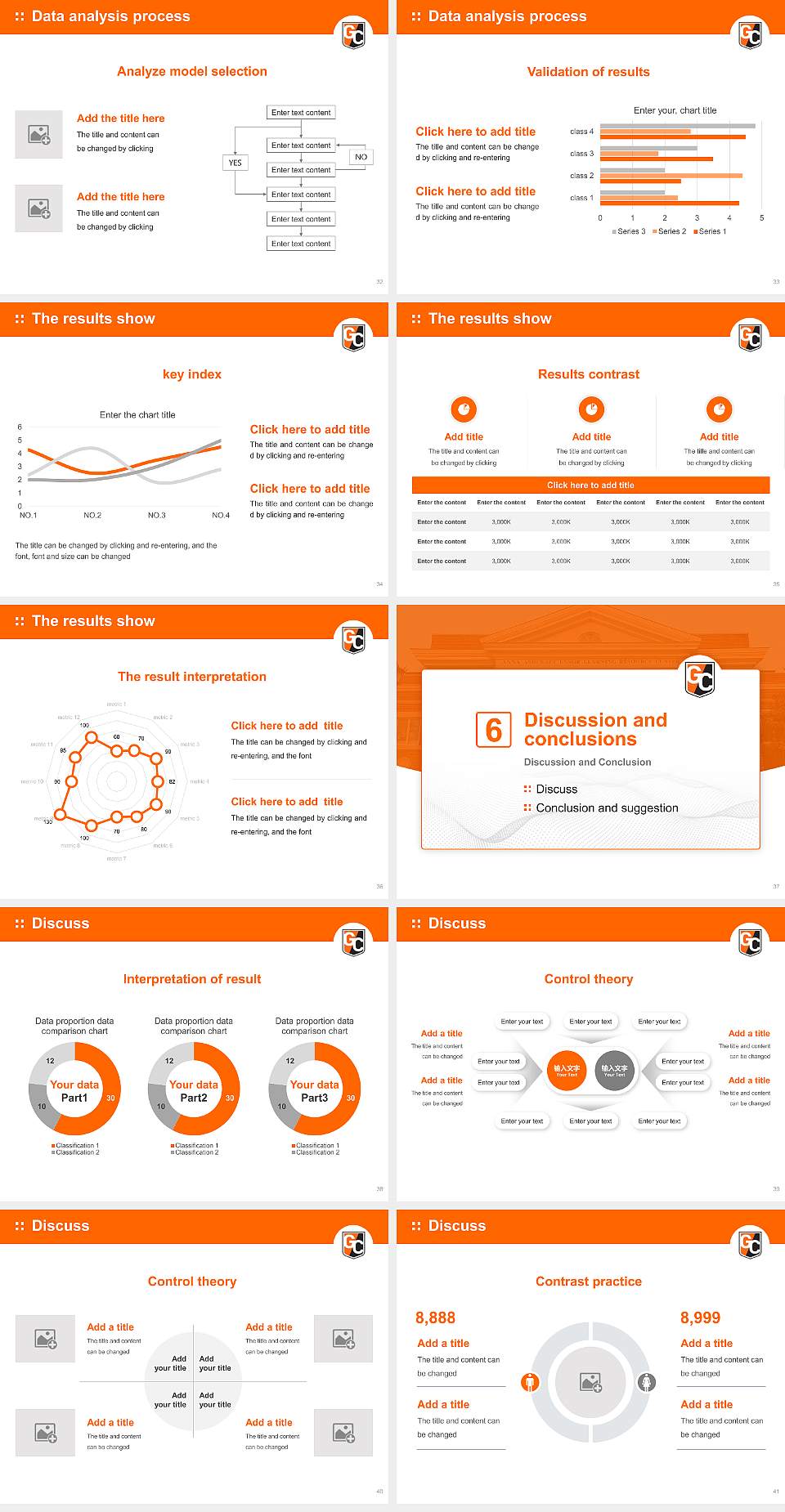 Georgetown College Graduation Thesis Defense PPT Template4:3 ratio PPT effect preview image5