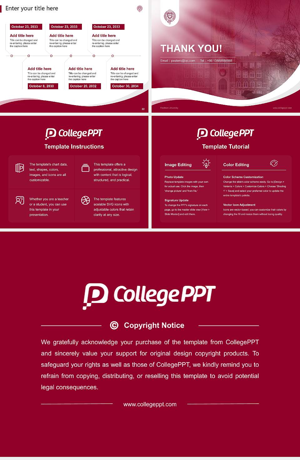 Fordham University Lecture Sharing and Networking Event PPT Template4:3 ratio PPT effect preview image4