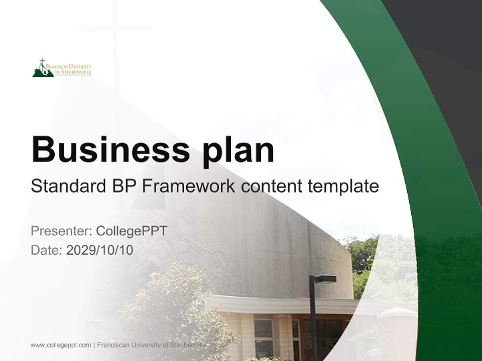 Franciscan University of Steubenville Competition/Entrepreneurship Contest PPT Template4:3 ratio PPT effect preview image9