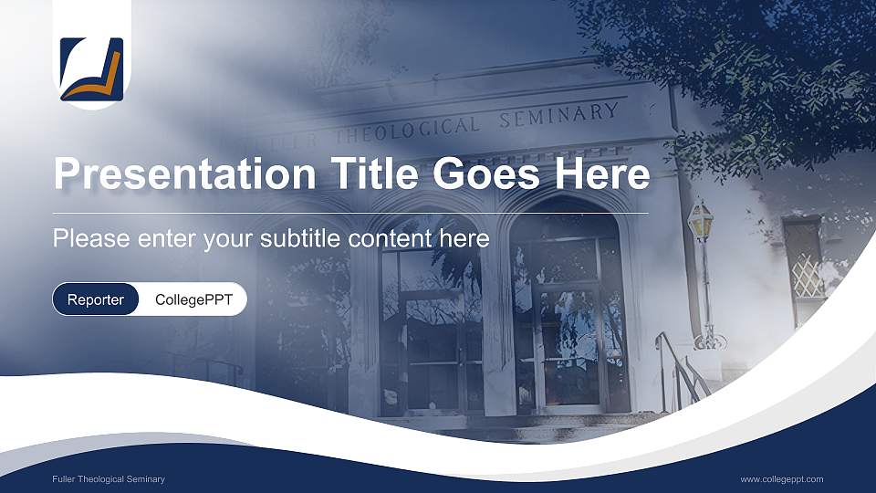 Fuller Theological Seminary Lecture Sharing and Networking Event PPT Template16:9 ratio PPT effect preview image