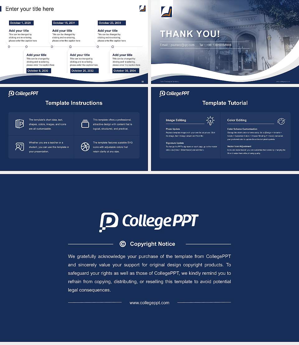 Fuller Theological Seminary Lecture Sharing and Networking Event PPT Template16:9 ratio PPT effect preview image4