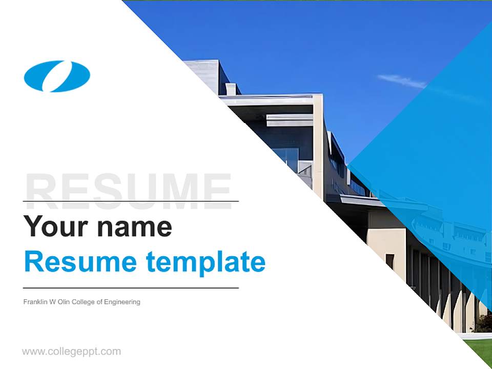 Franklin W Olin College of Engineering Resume PPT Template4:3 ratio PPT effect preview image5