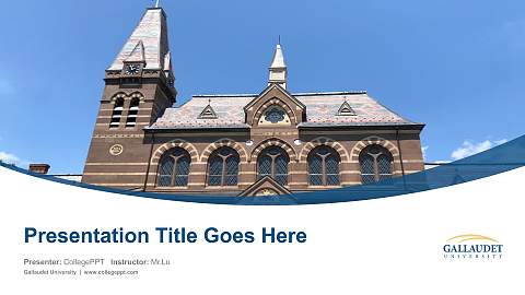 Gallaudet University Course/Courseware Creation PPT Template