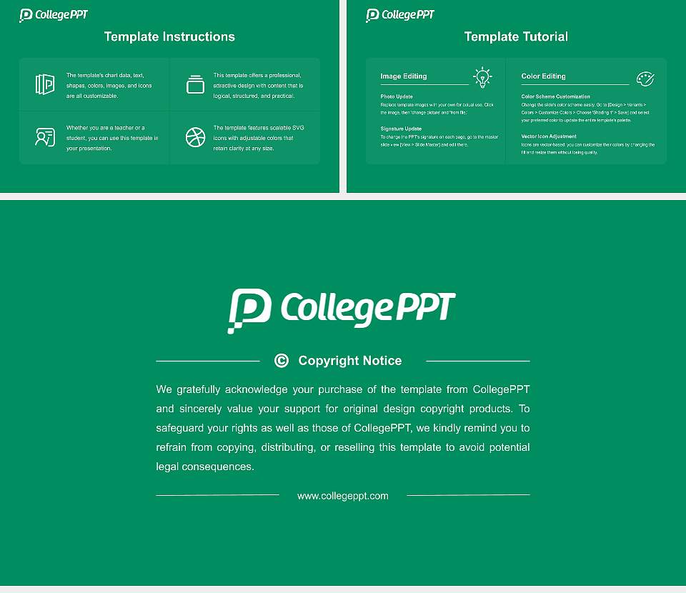 Greensboro College Course/Courseware Creation PPT Template16:9 ratio PPT effect preview image5