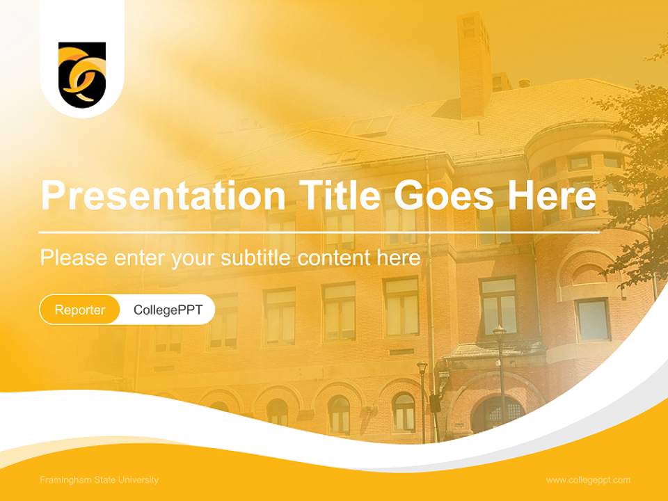 Framingham State University Lecture Sharing and Networking Event PPT Template4:3 ratio PPT effect preview image4